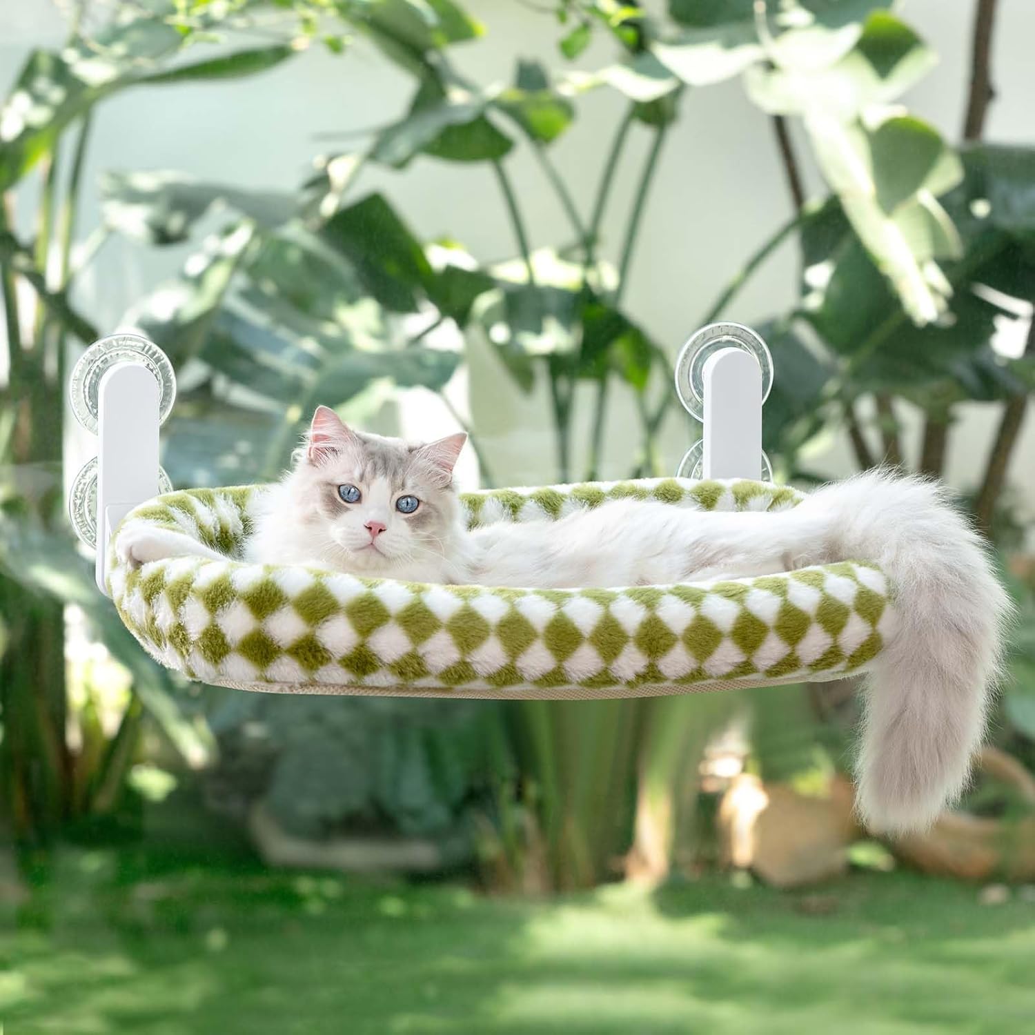 Opvouwbare Kattenraambed - Dubbel Opklapbaar met Zuignappen