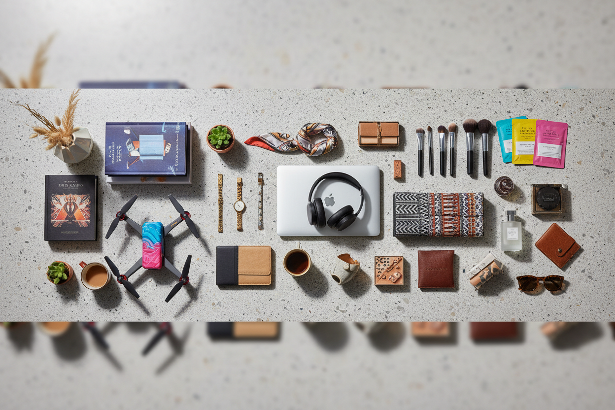 Outlet Bazaar Hero Banner - Flat Lay